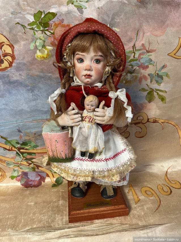 Очаровательная OOAK Beatrice Perini Красная Шапочка рост 40 см