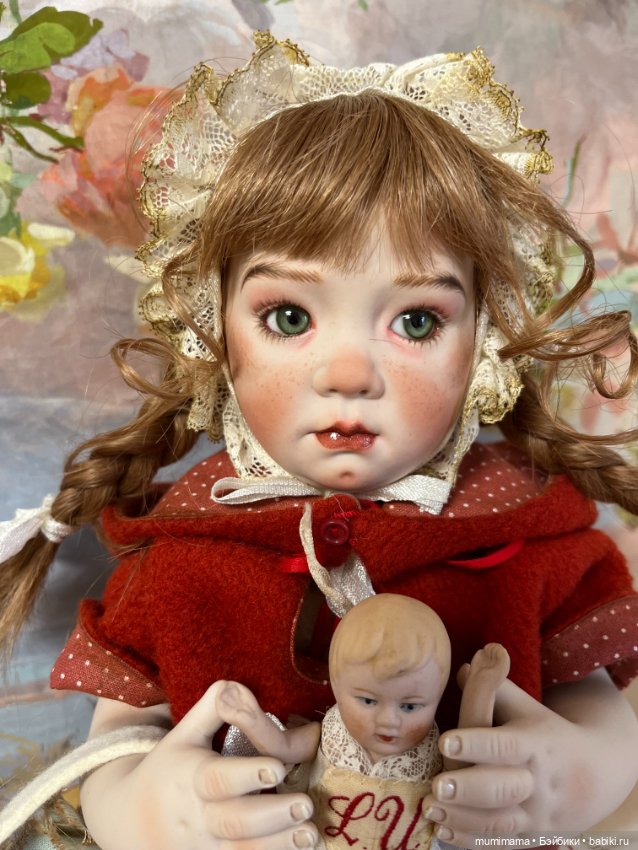 Очаровательная OOAK Beatrice Perini Красная Шапочка рост 40 см (фото 9)