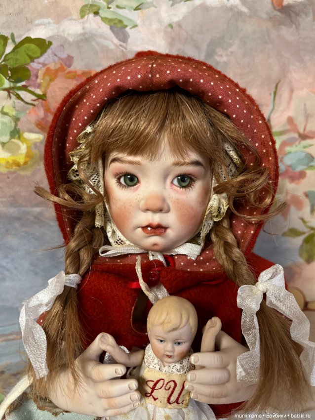 Очаровательная OOAK Beatrice Perini Красная Шапочка рост 40 см (фото 5)