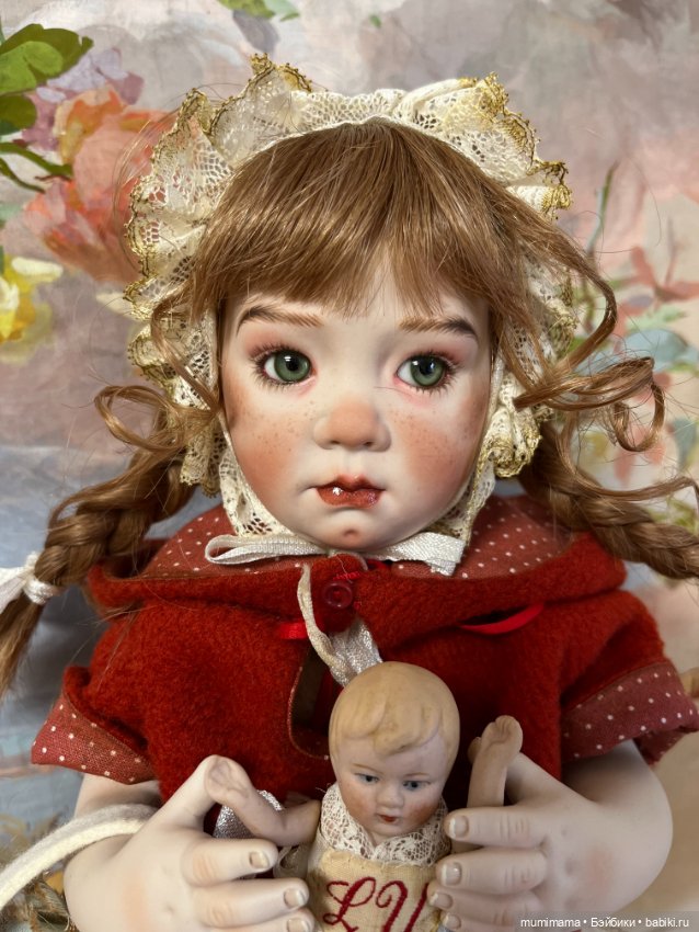 Очаровательная OOAK Beatrice Perini Красная Шапочка рост 40 см (фото 10)