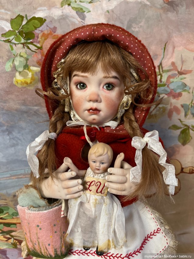 Очаровательная OOAK Beatrice Perini Красная Шапочка рост 40 см (фото 2)