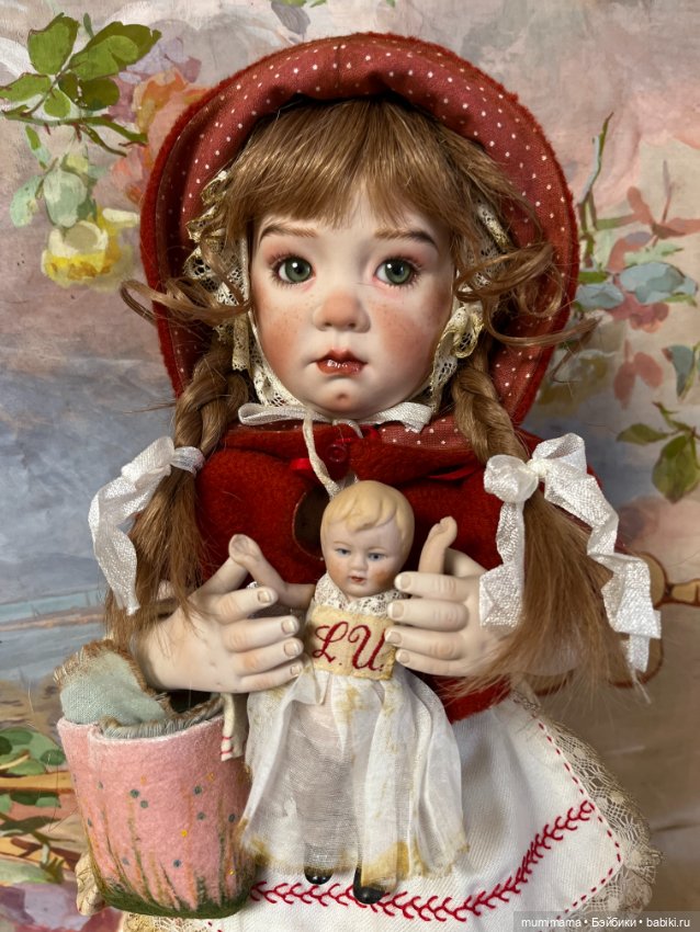 Очаровательная OOAK Beatrice Perini Красная Шапочка рост 40 см (фото 3)