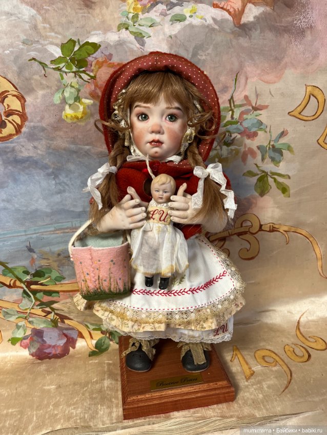 Очаровательная OOAK Beatrice Perini Красная Шапочка рост 40 см (фото 6)