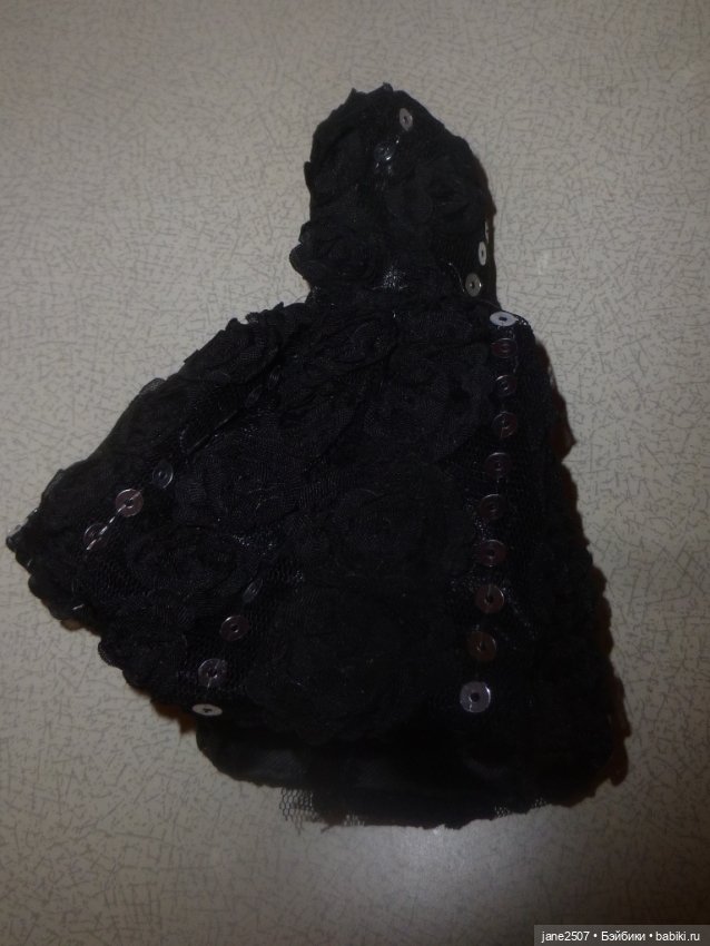 Вечернее черное платье с пайетками для Барби, Поппи Паркер, кукол 12 дюймов