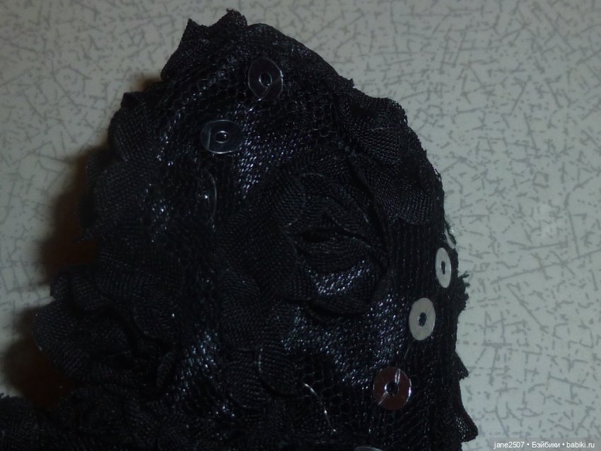 Вечернее черное платье с пайетками для Барби, Поппи Паркер, кукол 12 дюймов (фото 4)