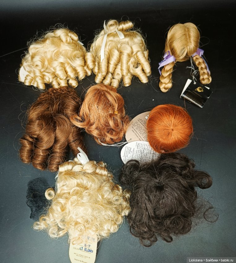 Винтажные парики для кукол Размер 8"-9" (фото 2)