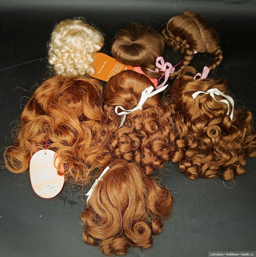Винтажные парики для кукол Размер 10"-11" (фото 2)