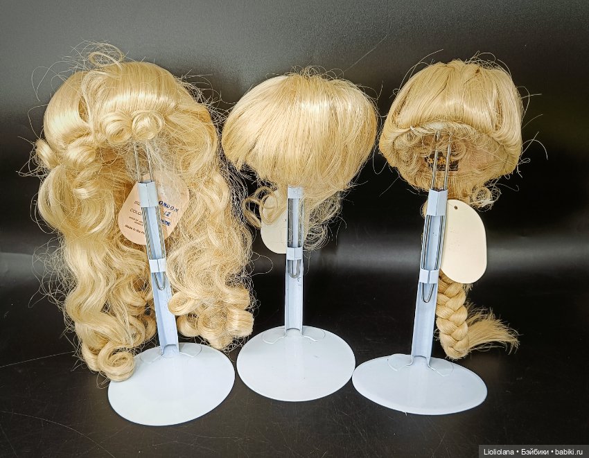 Винтажные парики для кукол Размер 11"-12"