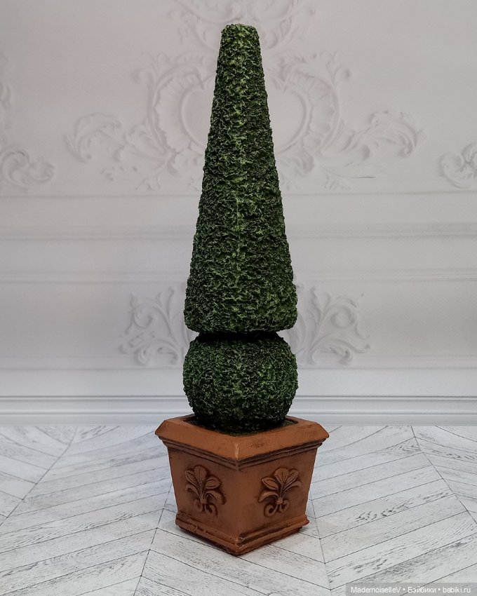 Дерево кипарис в кадке — Миниатюра для кукол (фото 2)