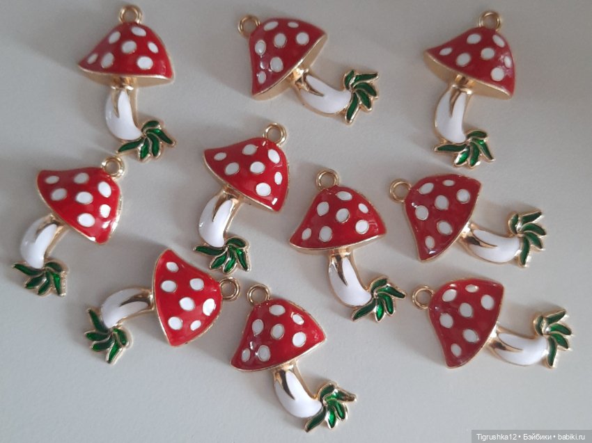 Подвески мухоморчики #1 — Миниатюра для кукол (фото 3)