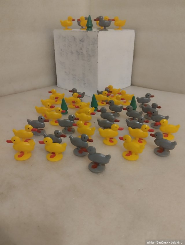 Игрушка СССР Счетный материал Утята и елочки