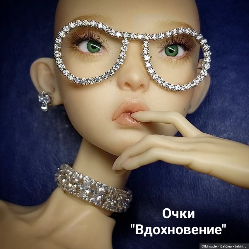 Очки из метала, циркония и страз (фото 3)