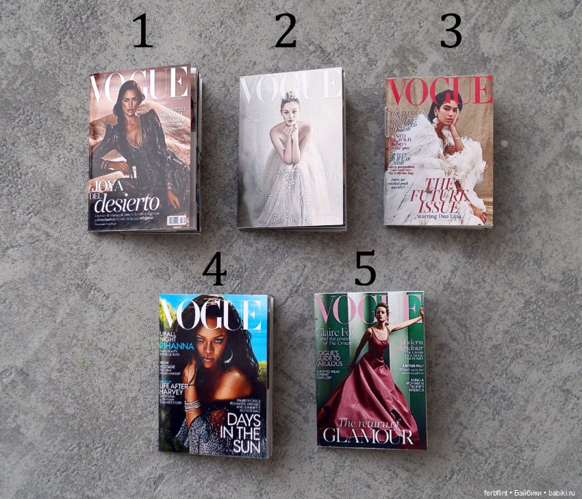 Набор журналов "Vogue" №3 (англ) масштаб 1:6 (фото 2)