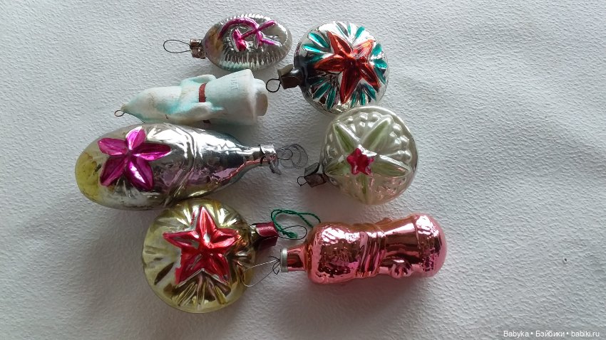Елочные игрушки СССР №5 стеклянные агитация (фото 3)