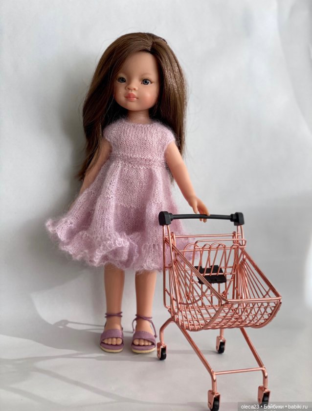 Тележка для покупок (металлическая) для кукол и интерьера (фото 9)