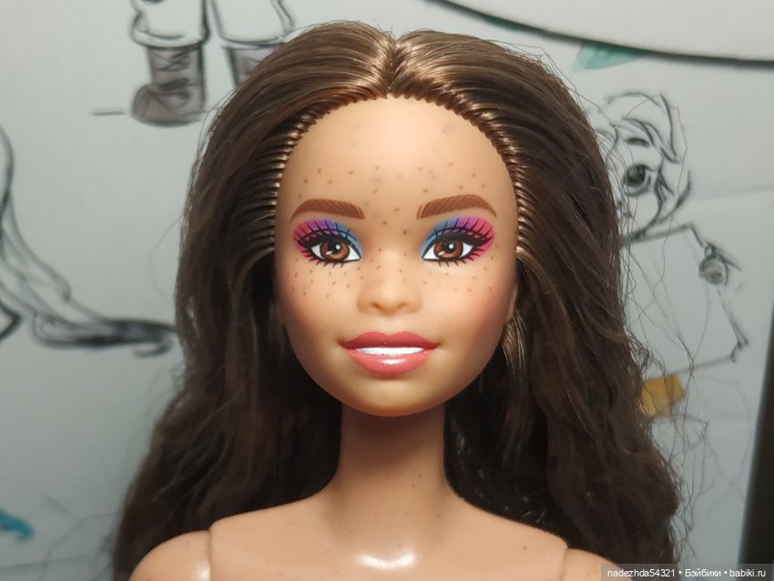 Барби Фашионистас 206 с веснушками и родинками нюд (2) (фото 3)