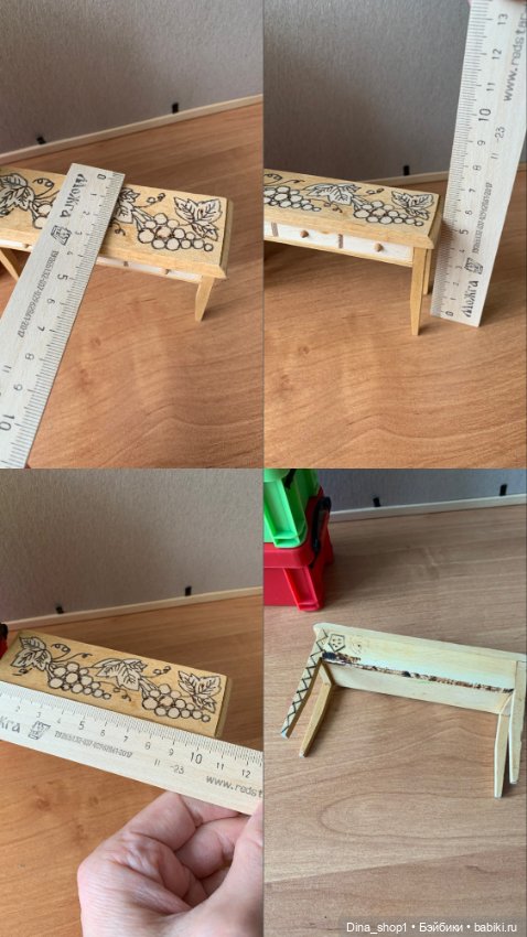 Ящики 3шт +столик — Кукольная мебель (фото 7)