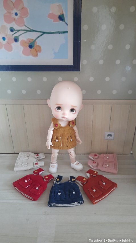 Сарафанчики для кукол Ob11