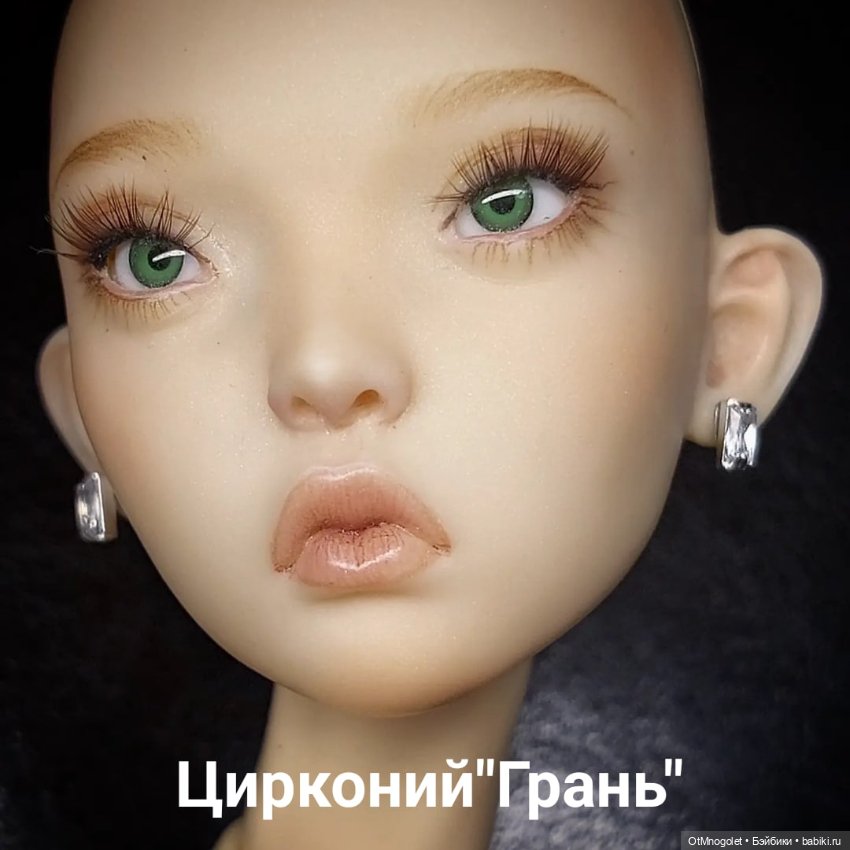 Серьги гвоздики с цирконием (фото 5)