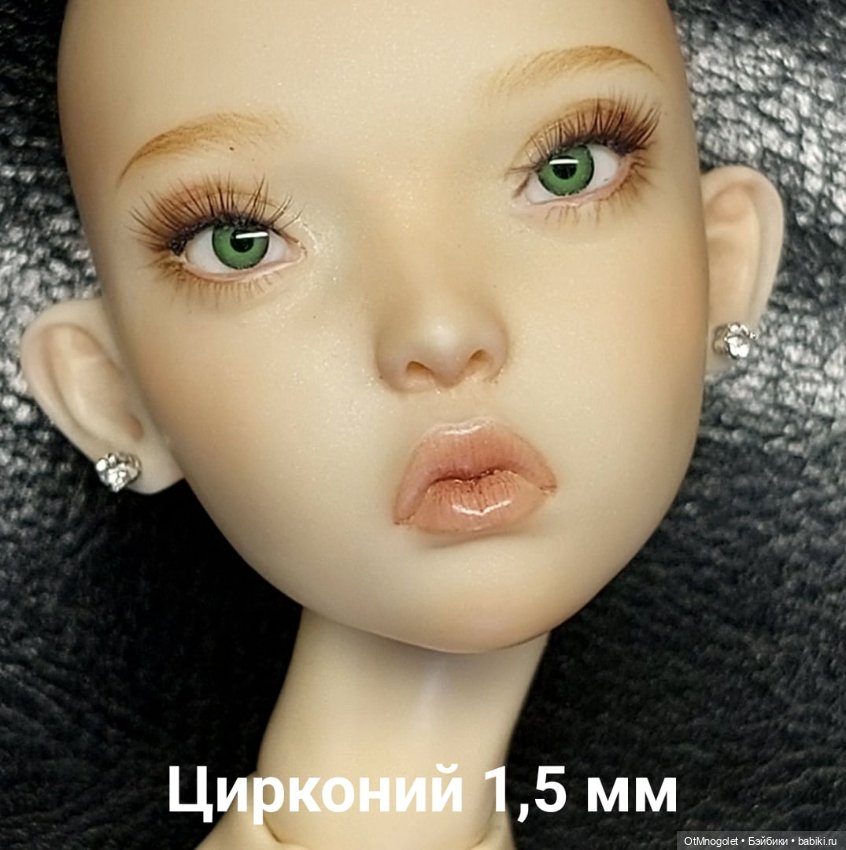 Серьги гвоздики с цирконием (фото 9)