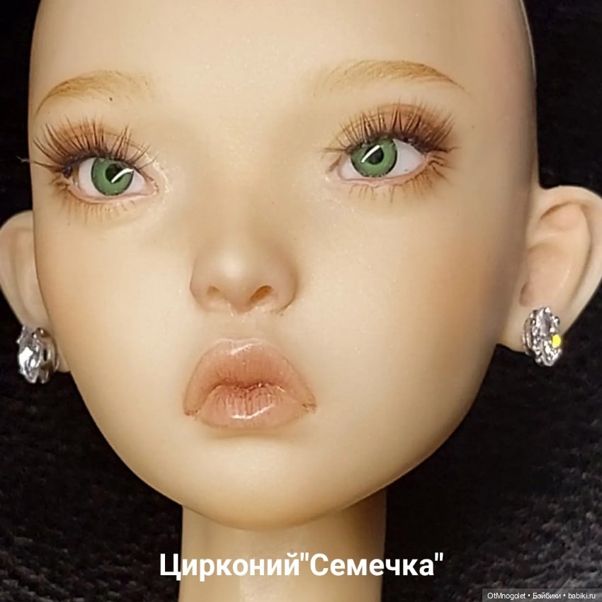 Серьги гвоздики с цирконием