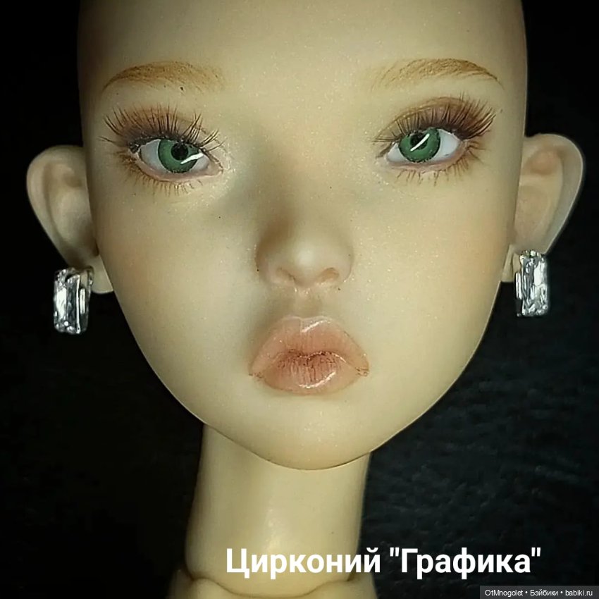 Серьги гвоздики с цирконием (фото 8)