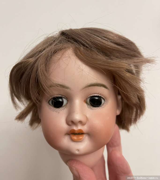 Парик для антикварной куклы, натуральные волосы (фото 5)