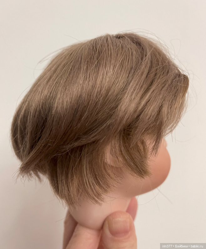 Парик для антикварной куклы, натуральные волосы (фото 6)