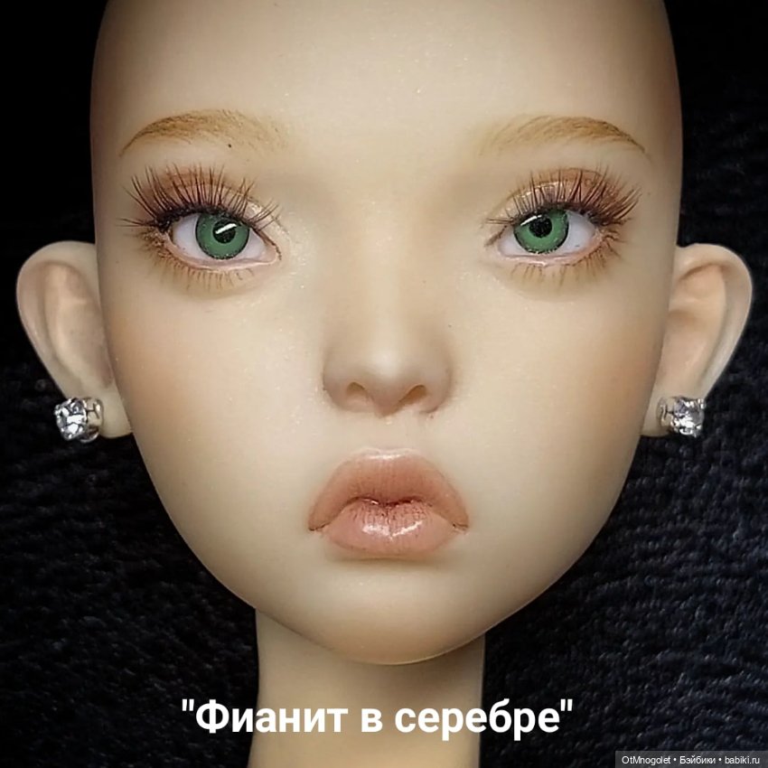 Пусеты "Стразы в серебре" 2мм