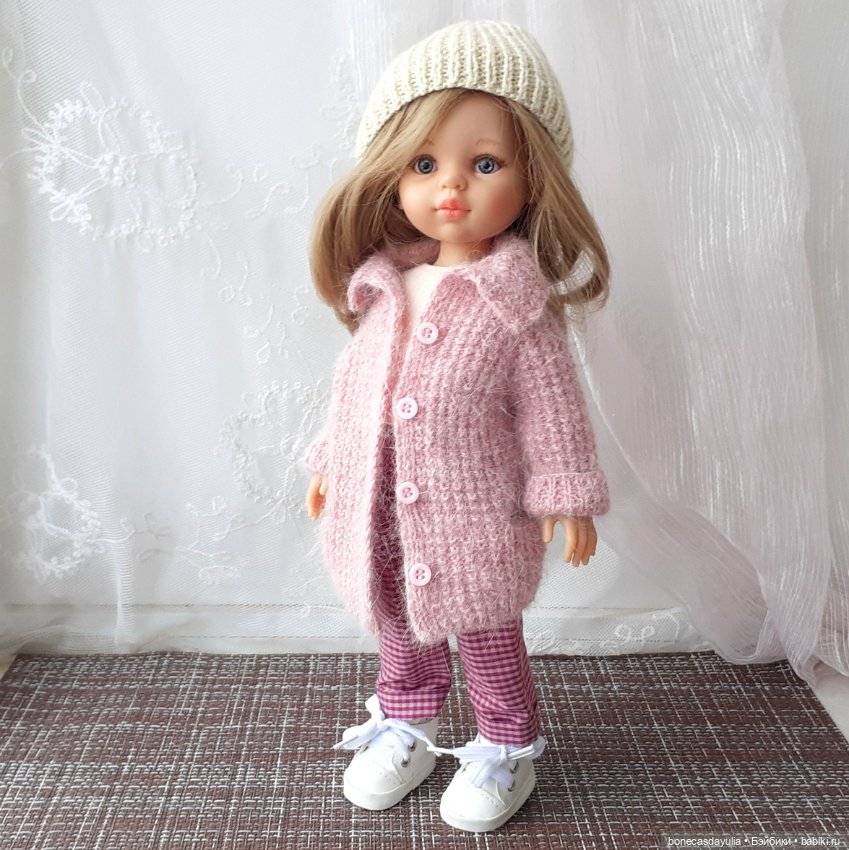 Вязаное пальто Кардиган для куклы Паола Рейна, Paola Reina (фото 10)