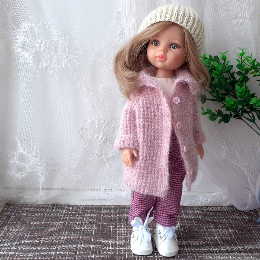 Вязаное пальто Кардиган для куклы Паола Рейна, Paola Reina (фото 6)