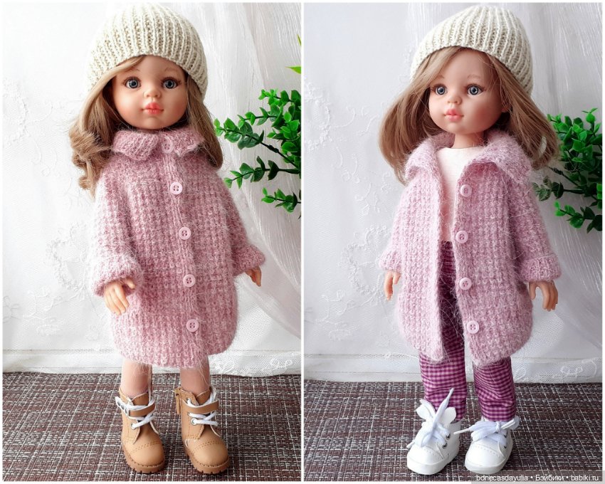 Вязаное пальто Кардиган для куклы Паола Рейна, Paola Reina