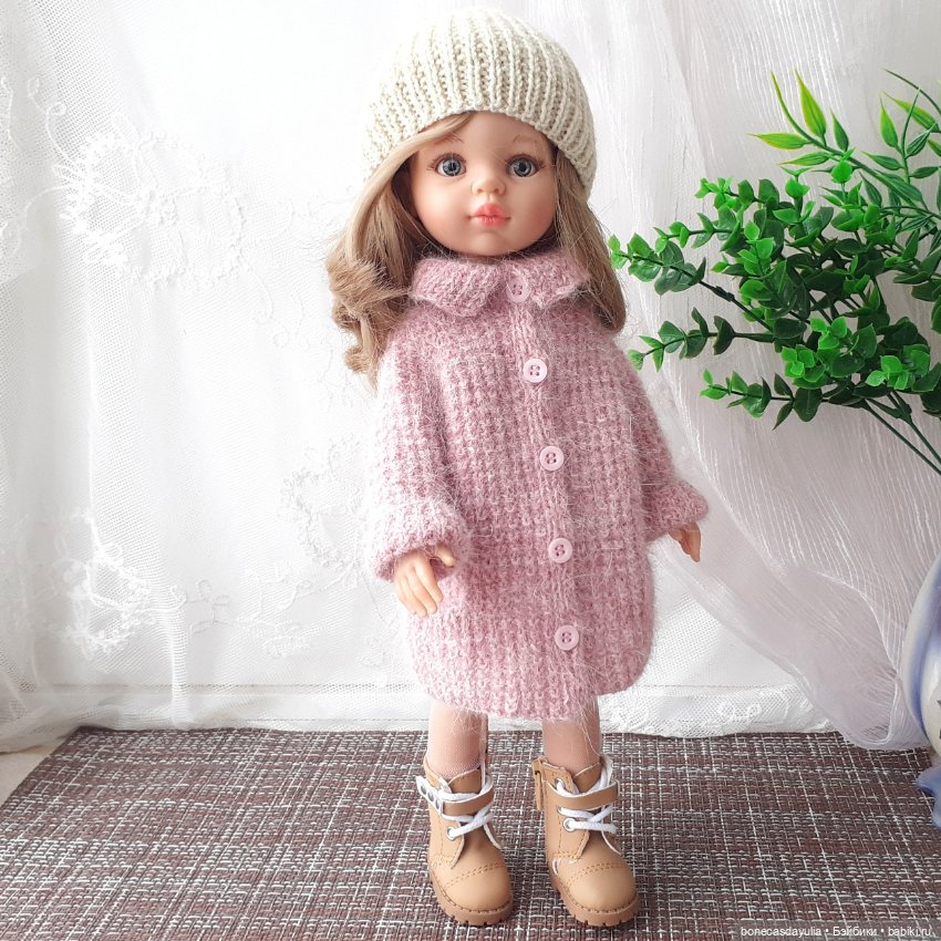 Вязаное пальто Кардиган для куклы Паола Рейна, Paola Reina (фото 3)
