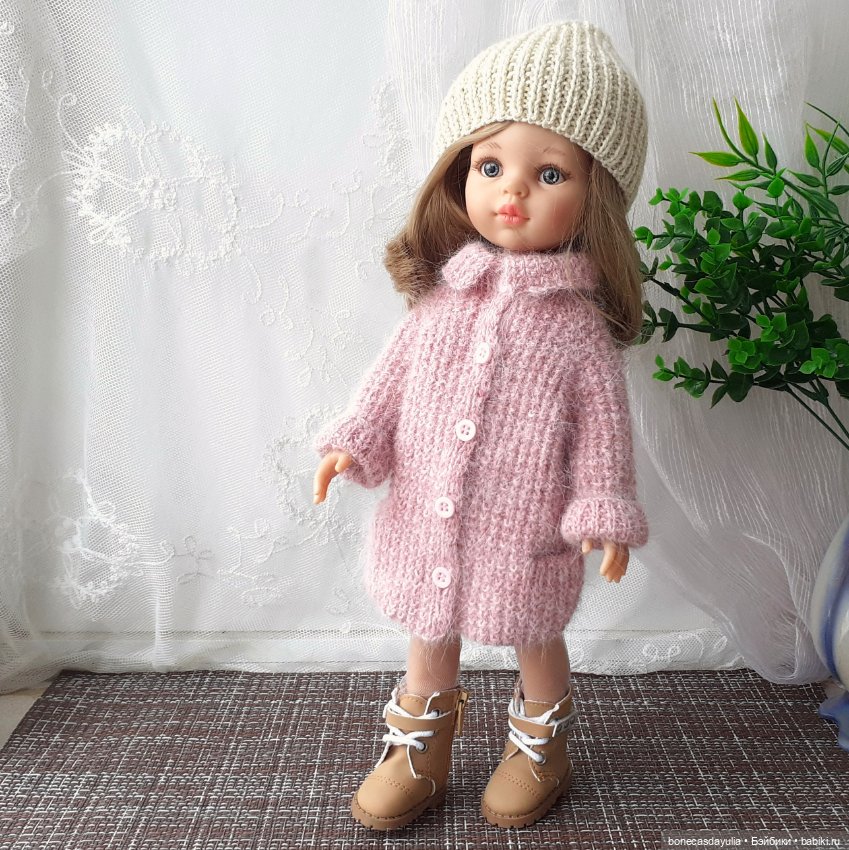 Вязаное пальто Кардиган для куклы Паола Рейна, Paola Reina (фото 2)