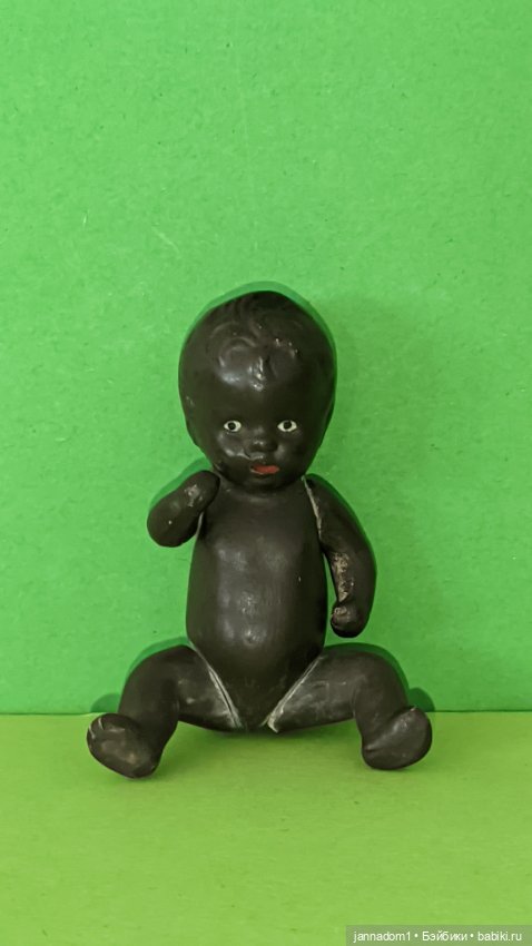 Редкий керамический пупсик негритенок Hertwig, высота 7 см (фото 2)