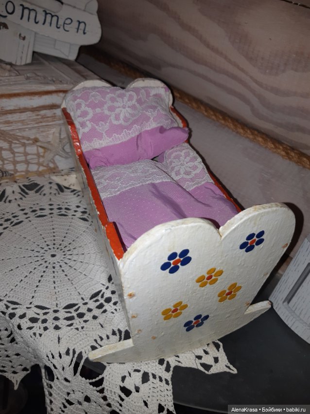 Кроватка дерево Германия винтаж (фото 3)