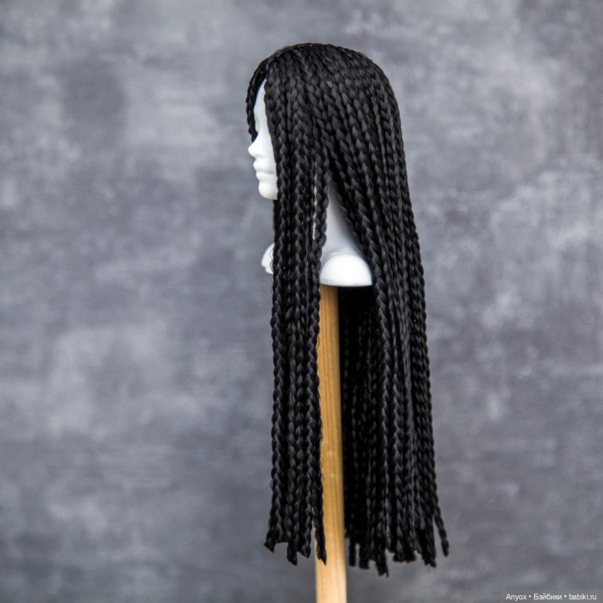 Парик - косички Черный для Заи Лосевой (и подобных) (фото 2)