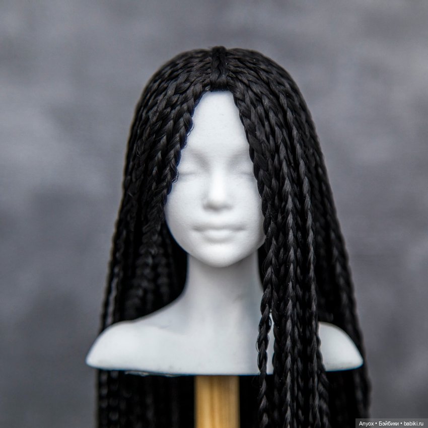 Парик - косички Черный для Заи Лосевой (и подобных) (фото 5)