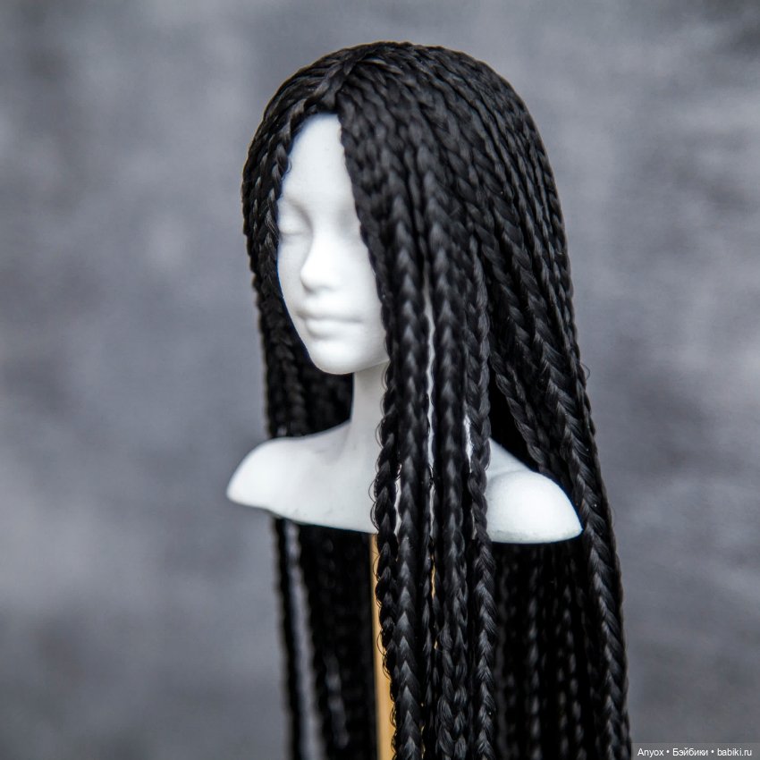 Парик - косички Черный для Заи Лосевой (и подобных) (фото 6)