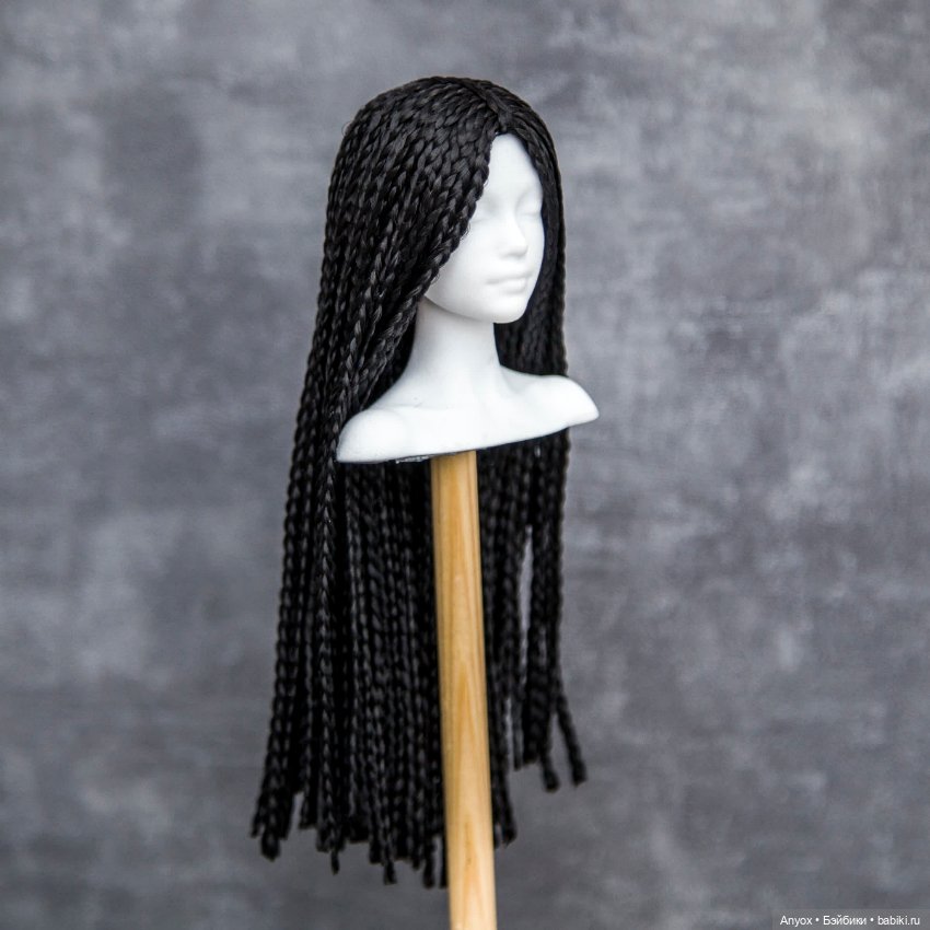 Парик - косички Черный для Заи Лосевой (и подобных) (фото 3)