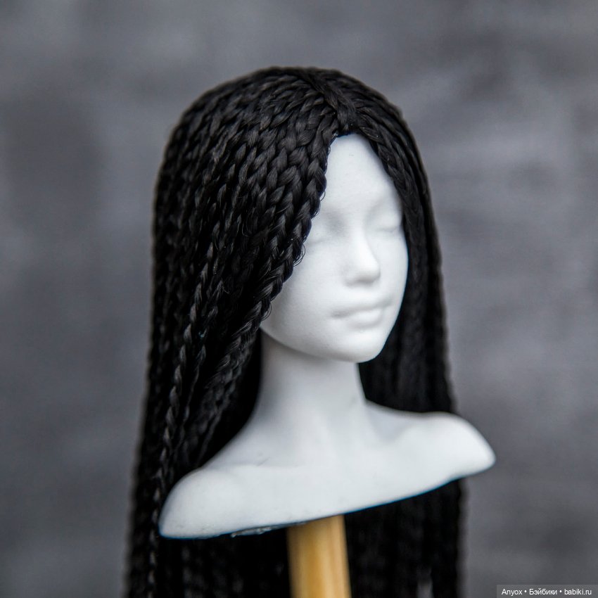 Парик - косички Черный для Заи Лосевой (и подобных) (фото 9)