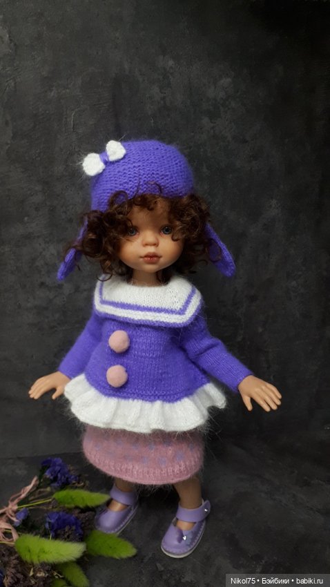 Комплект"Овечка" (Шапочка, юбочка, кофта с баской) (фото 2)