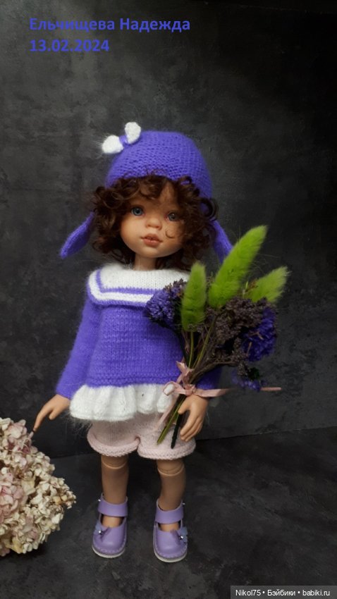 Комплект"Овечка" (Шапочка, юбочка, кофта с баской) (фото 3)