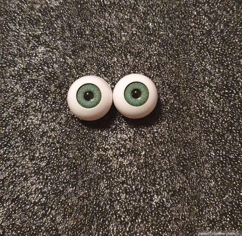 Глаза 20мм,зелёные — Глаза для кукол