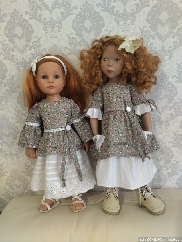 СКИДКА! Платье в стиле бохо для кукол Готц или Цвергназе