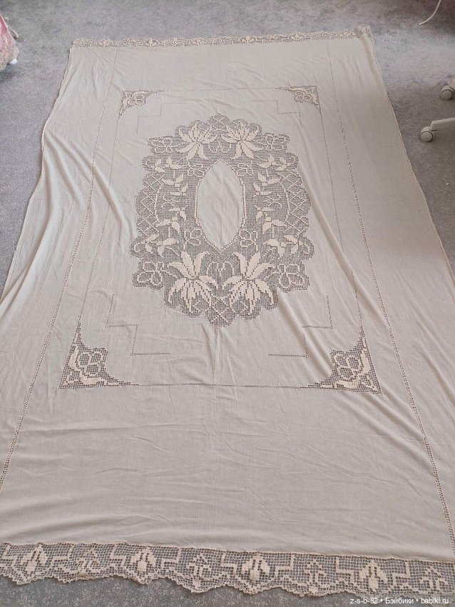 Антикварная филейная вышивка по сетке (фото 8)