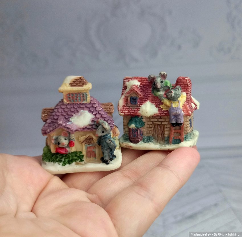 Домики с мышатами — Статуэтки