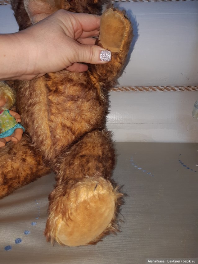 Мишка шарнирный ГДР — Винтажные куклы и игрушки детства (фото 2)