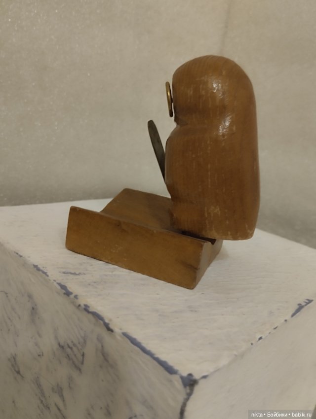 Деревянный сувенир СССР Учёная сова (фото 4)