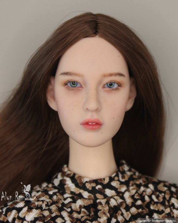 Мой ООАК экшен голова Luna V2 со вставными глазами 1/6 (фото 6)